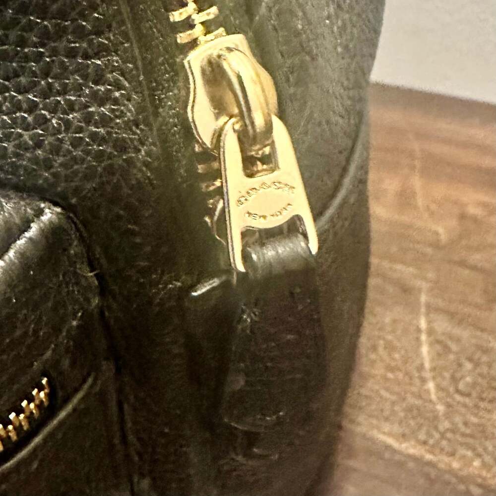 COACH Charlie Mini Backpack Pebble Leather Black F38263 - Picture 6 of 16